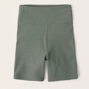 Abercrombie & Fitch High Waisted Bike Short Sage Green Longline Women’s Small